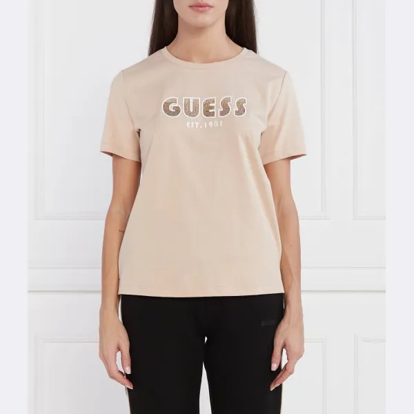 

Футболка стандартного кроя с логотипом SS, затененный логотип Guess, бежевый