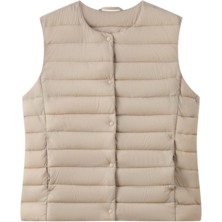 

Женская футболка-поло с V-образным вырезом Moderate Others SPAO, бежевый желтый