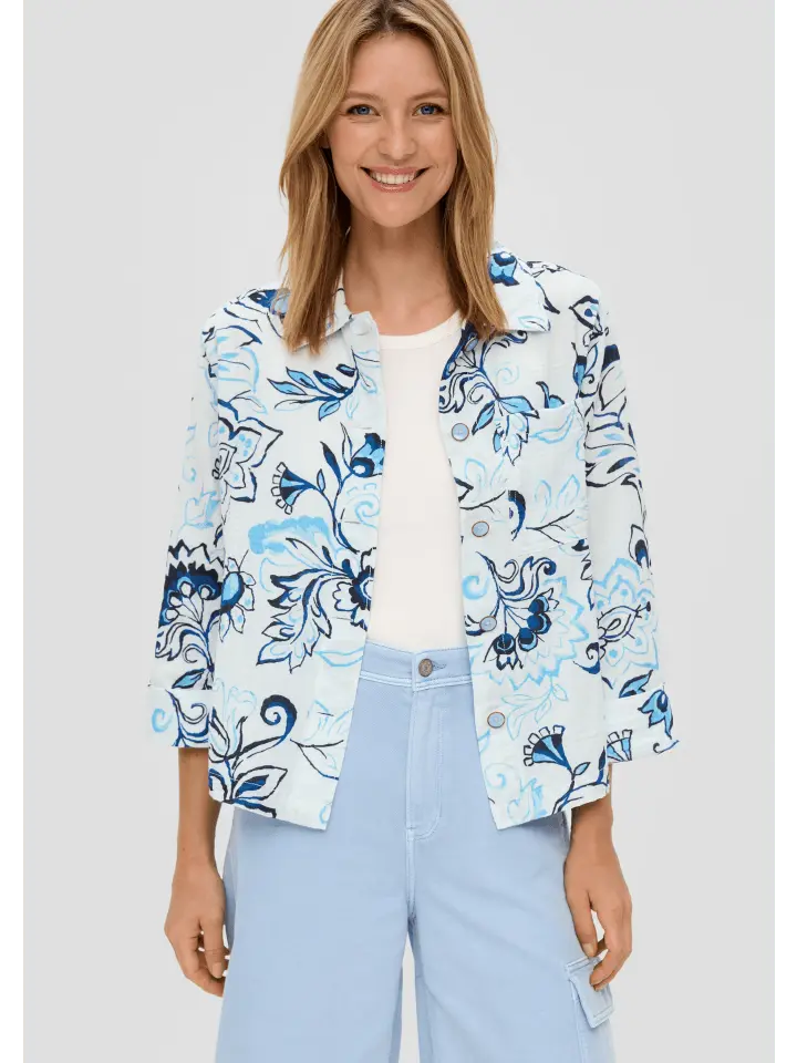 

Блуза sOliver Indoor Jacke langarm, кремовый