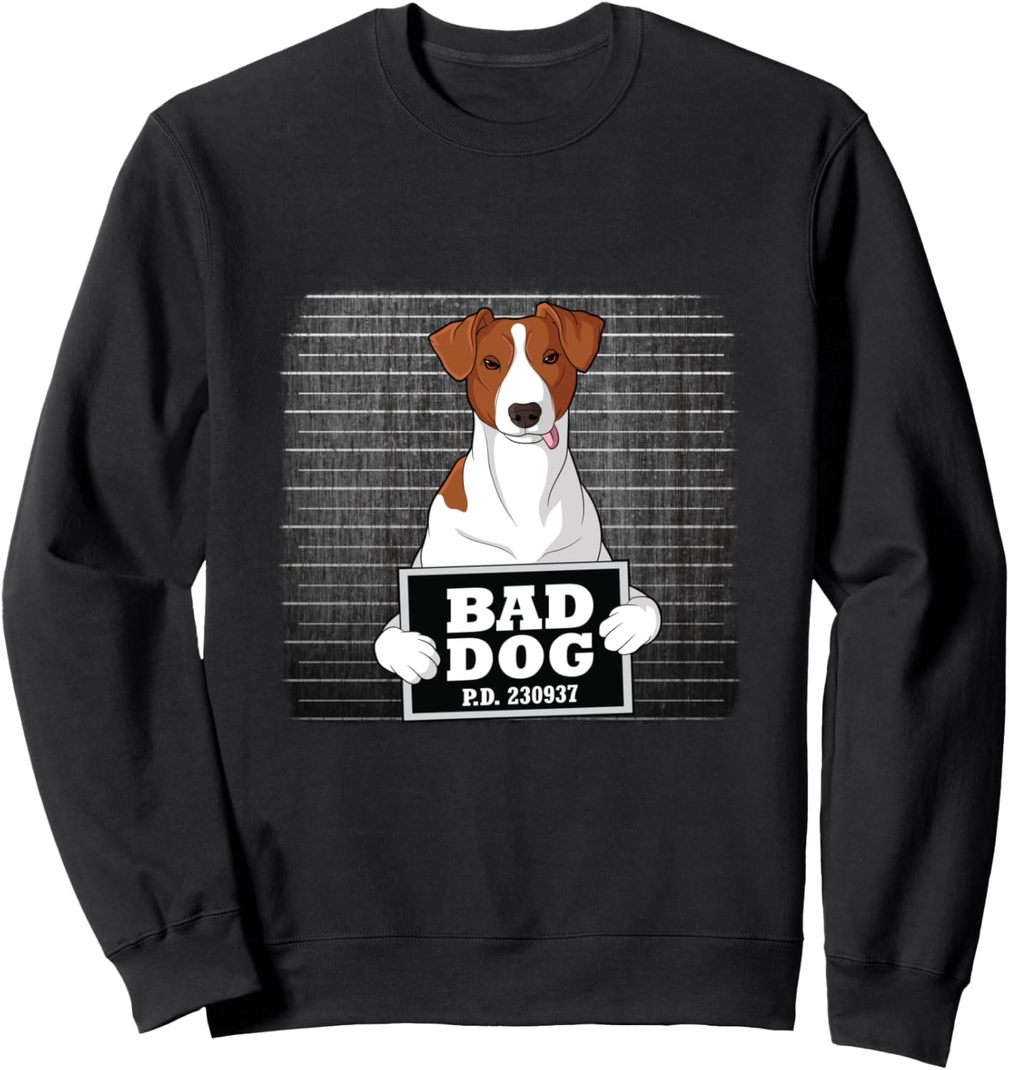 

Толстовка с изображением джек-рассел-терьера Magshot Guilty Dog, черная Bad Dog Mug Shot Jack Russell Terrier