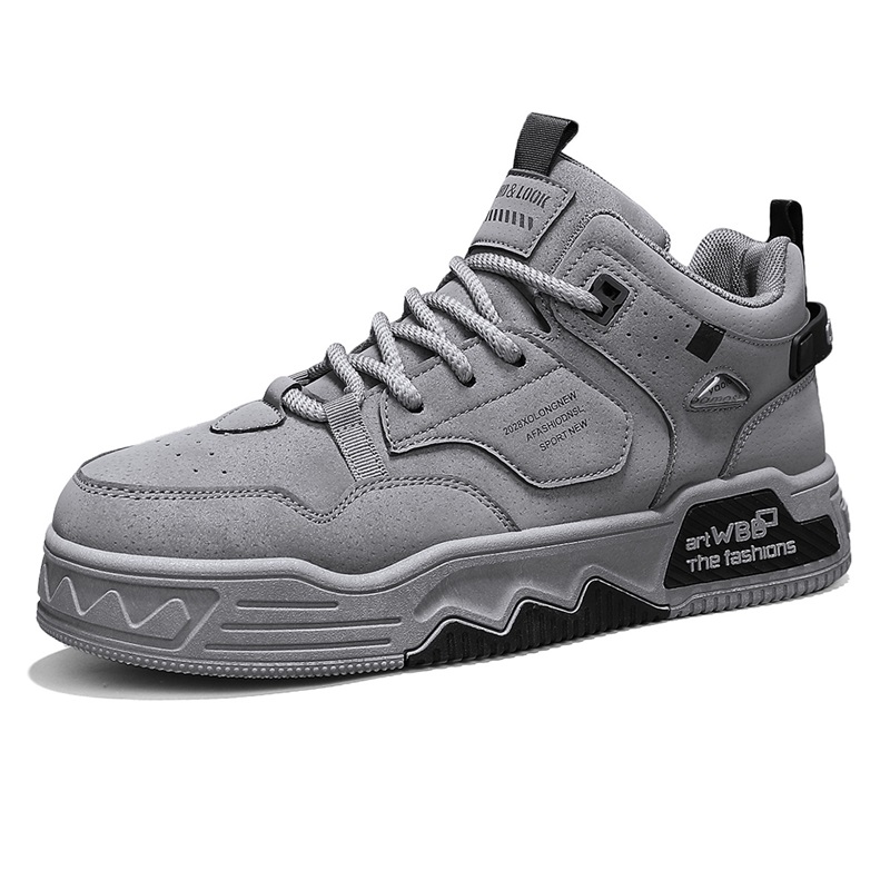 

SHOUBA Мужские лоу-топ скейтборд кроссовки серые, цвет Gray