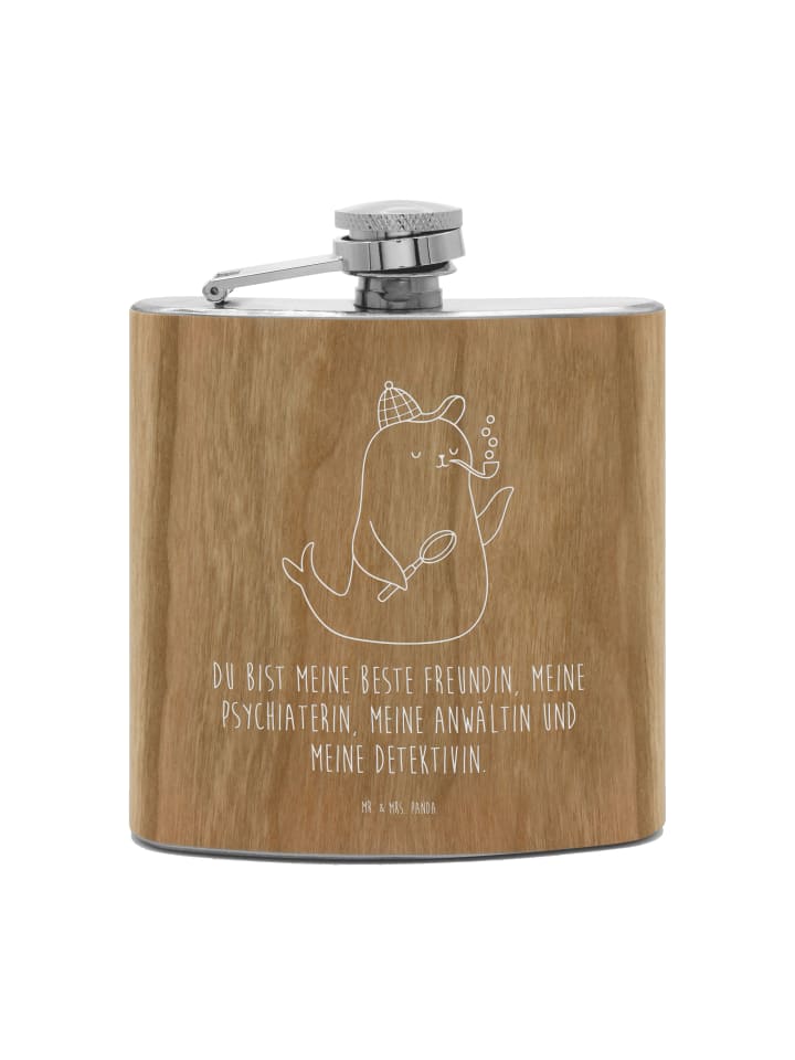 

Mr. & Mrs. Panda Фляжка из нержавеющей стали с печатью «Шерлок» и надписью коричневого цвета