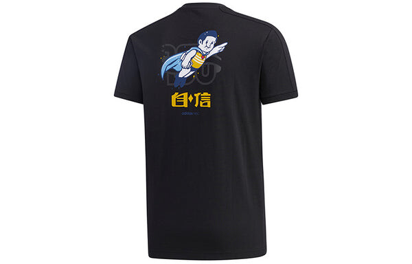 Футболка neo m gk tee3 printing short sleeve black Adidas, черный — фото 2