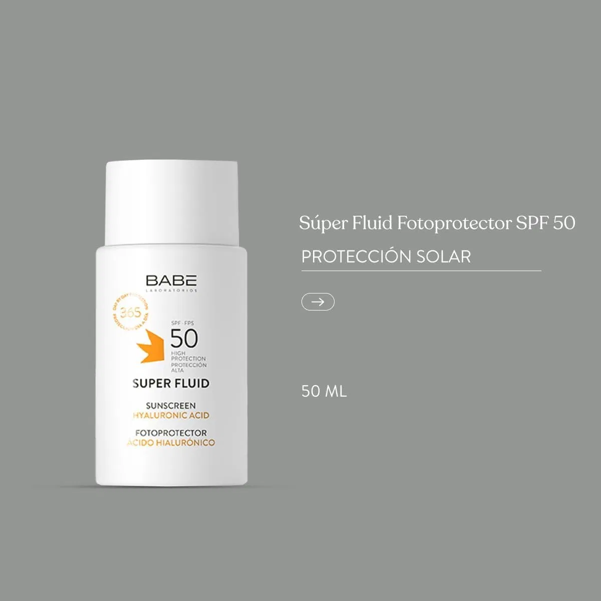 Солнцезащитный флюид для лица SPF 50 «Super Fluid Photo Protection» от LABORATORIOS Baby Laboratorios Babe — фото 3