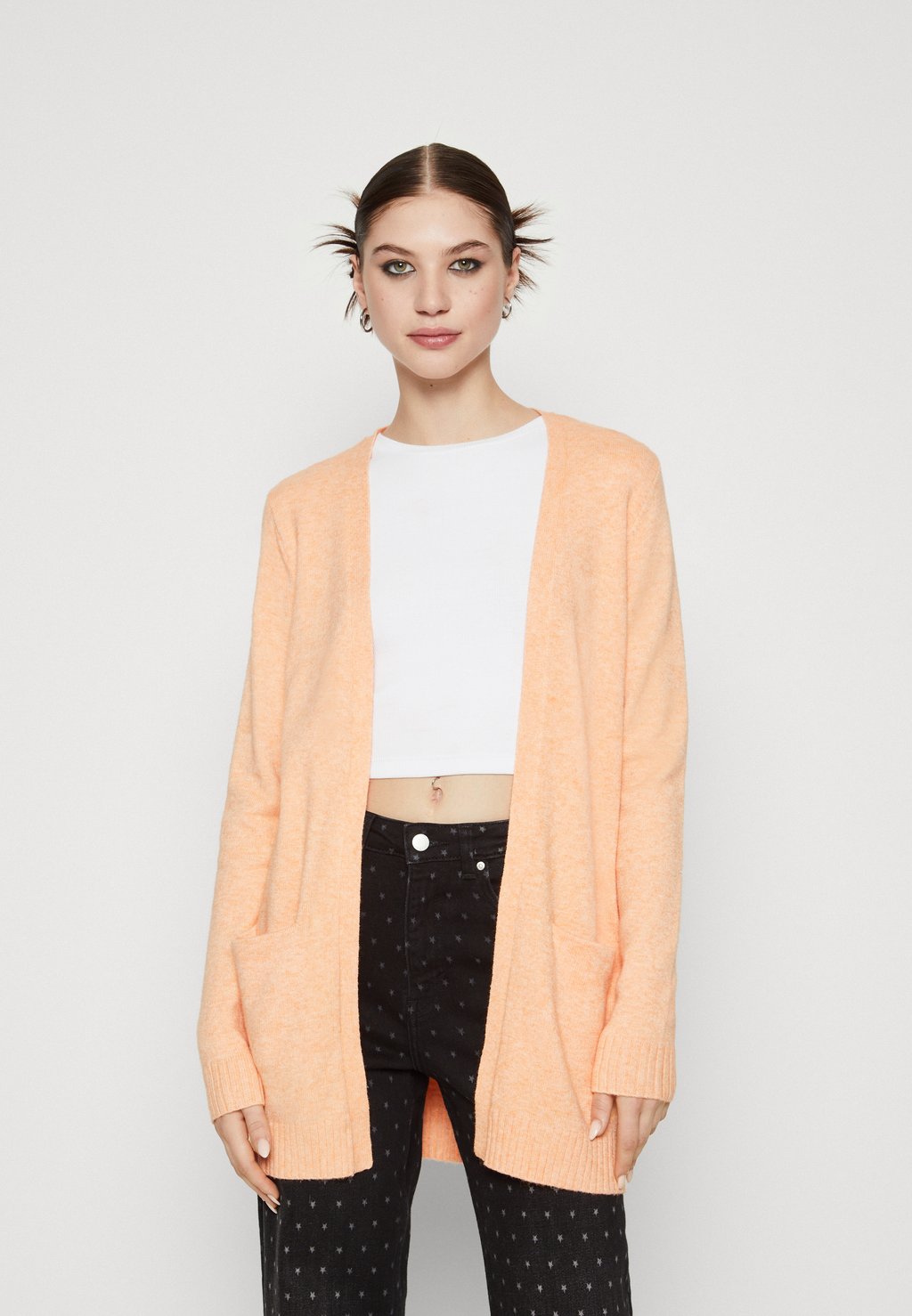 

Кардиган Viril Open Cardigan VILA, цвет shell coral light melange