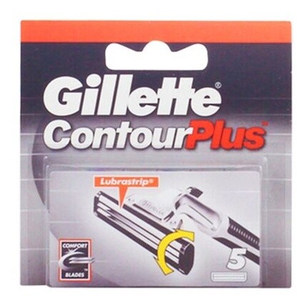 Gillette Сменные лезвия для бритвы Contour Plus — упаковка из 5 шт.