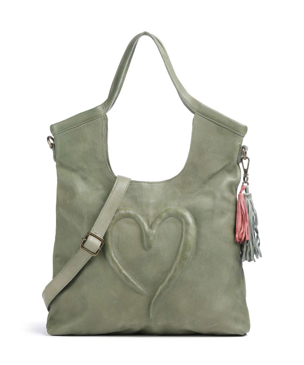 

Сумка Herzweg 6 из зернистой кожи Taschendieb Wien, зеленый