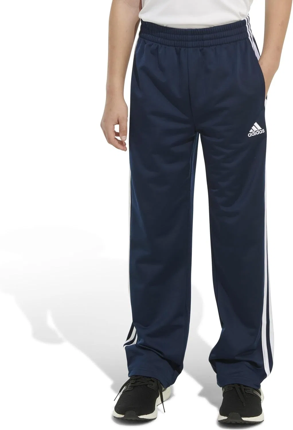Спортивные брюки Adidas для мальчиков, культовые, прямого кроя, Iconic Collegiate Navy — фото 4