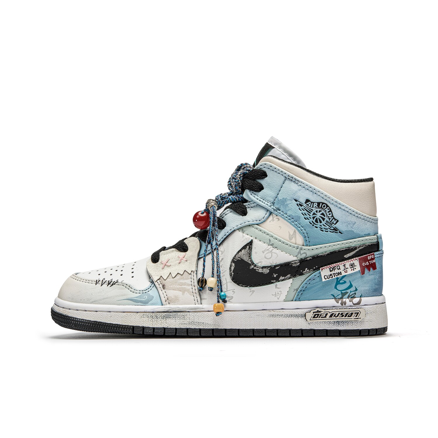 

Jordan Кроссовки Air 1 Vintage баскетбольные мужские Mid top Blue/White