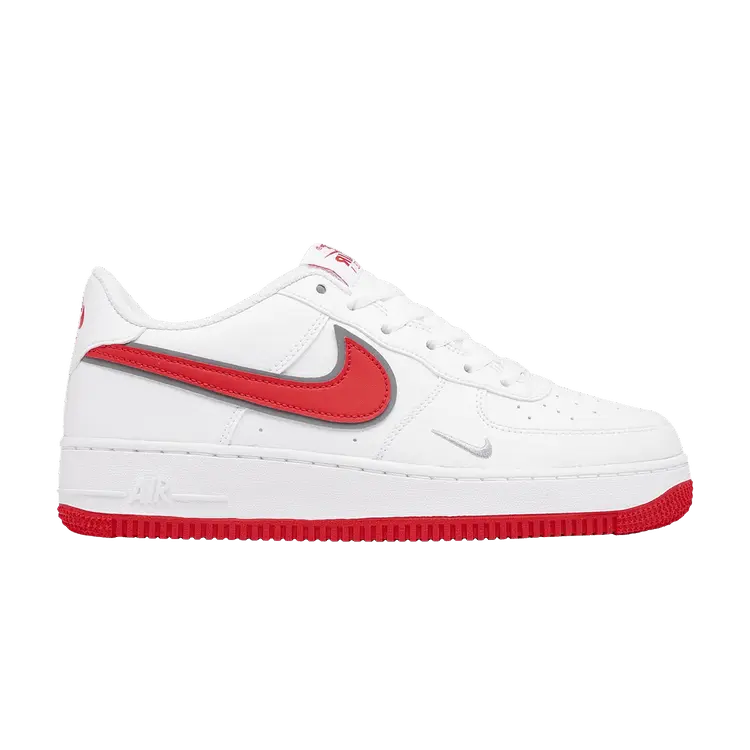 

Кроссовки Nike Air Force 1 SE GS 'Mini Swoosh - White Habanero Red', белый