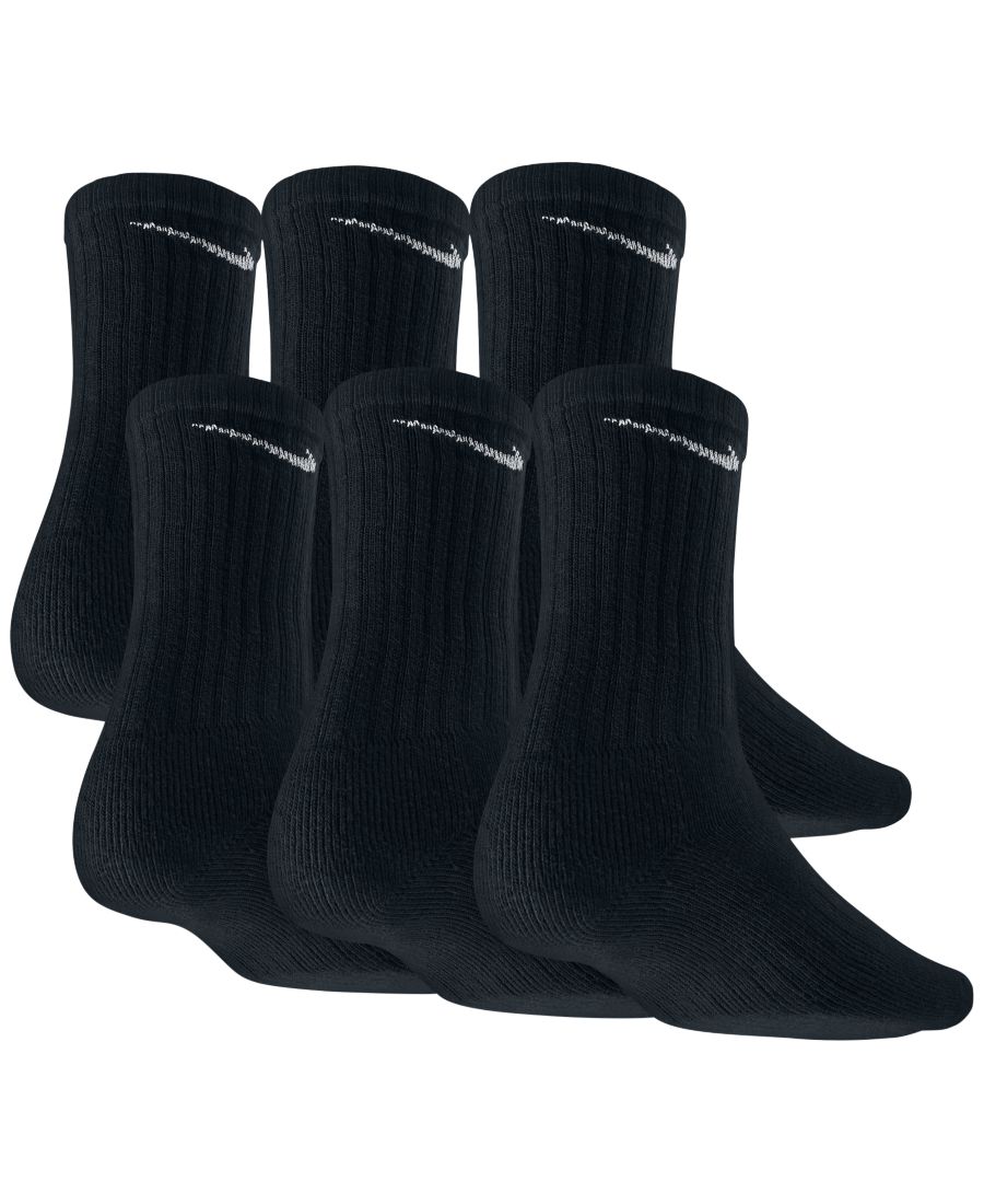 Мужские хлопковые носки средней высоты, набор из 6 пар Nike, Black — фото 2