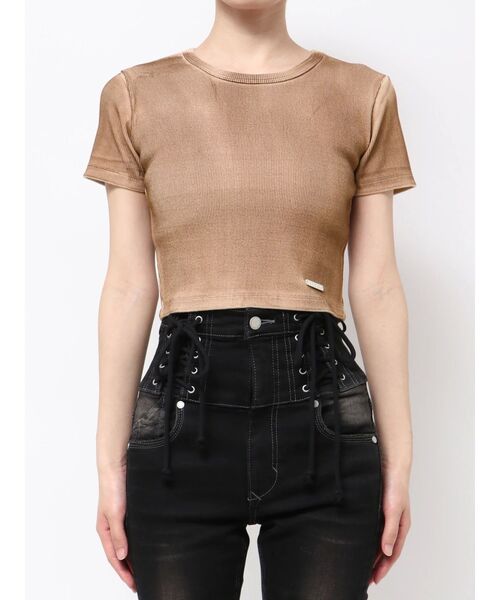 

Футболка с принтом EMODA, коричневый