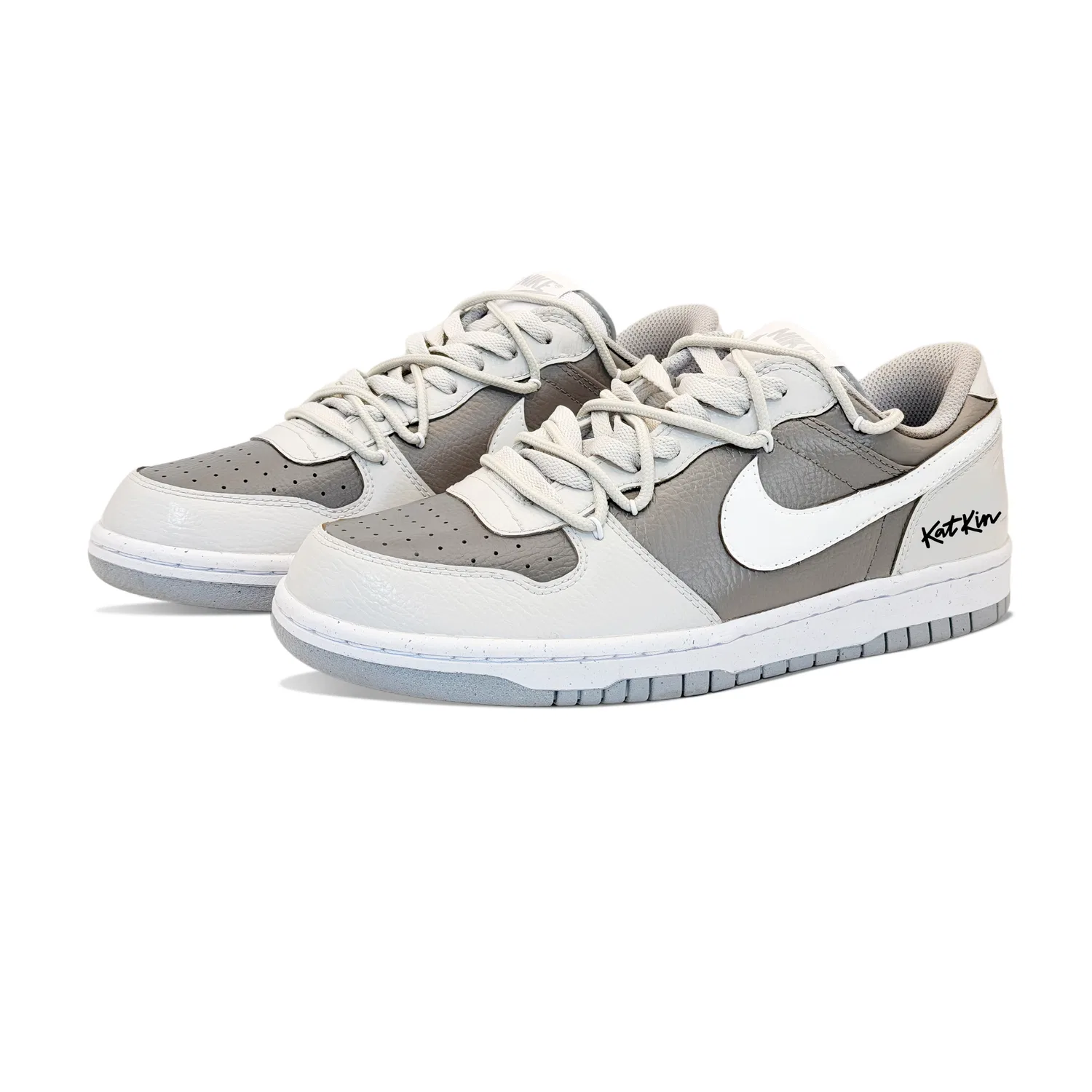 Кроссовки скейтбординг Nike Big Low серо-коричневые — фото 4