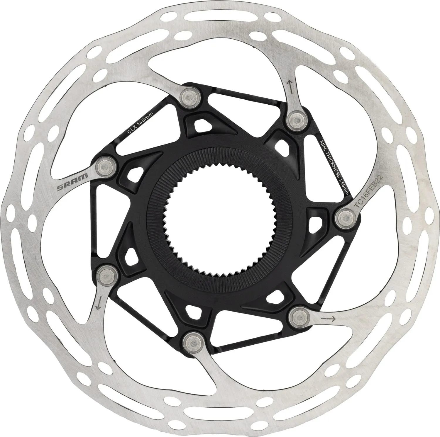 

Центральная линия дискового тормозного ротора SRAM, Silver/Black