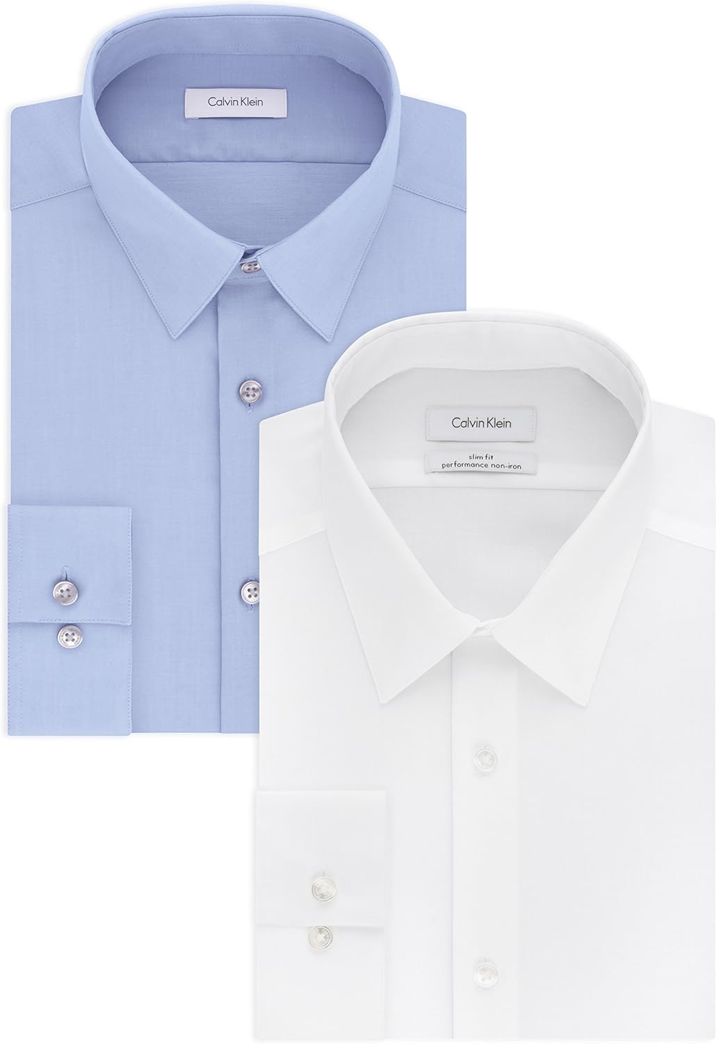 

Мужская рубашка Calvin Klein Slim Fit с рисунком «елочка» без желтизны, White/Blue