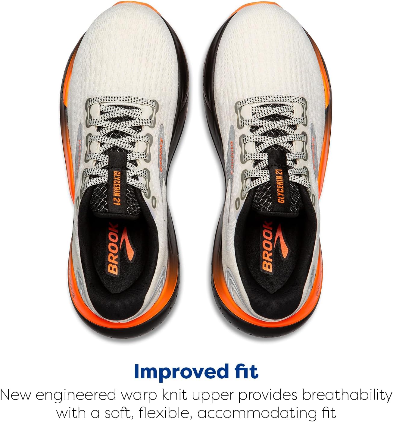 Мужские кроссовки Brooks Glycerin 21 Neutral для бега, черный/оранжевый — фото 4