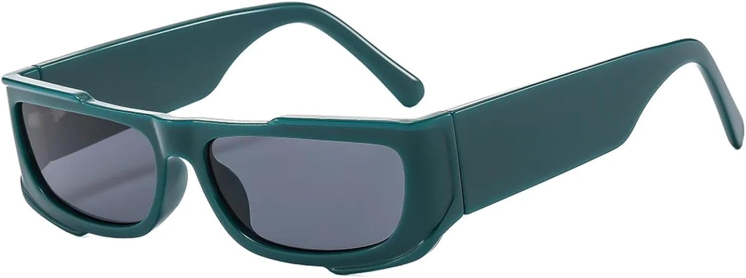 

Модные прямоугольные двухцветные женские солнцезащитные очки в стиле ретро с градиентом, защита от УФ-излучения UV400, модные мужские солнцезащитные очки TVTBBVV, C2 Green Black