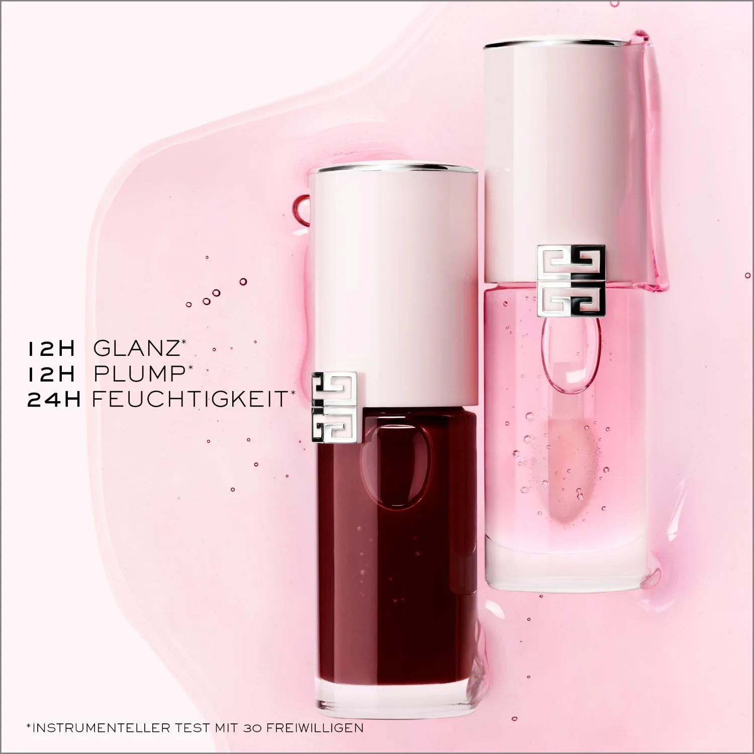 Блеск для губ Rose Perfecto сыворотка-масло для губ Givenchy, n04 iridescent peach, 7,5 мл — фото 3