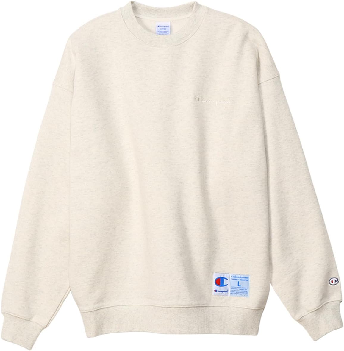 

Мужская толстовка Champion ACTION STYLEC3-Z001 с длинными рукавами, флисовой подкладкой, свободным кроем, вышитым логотипом и круглым вырезом, овсяный