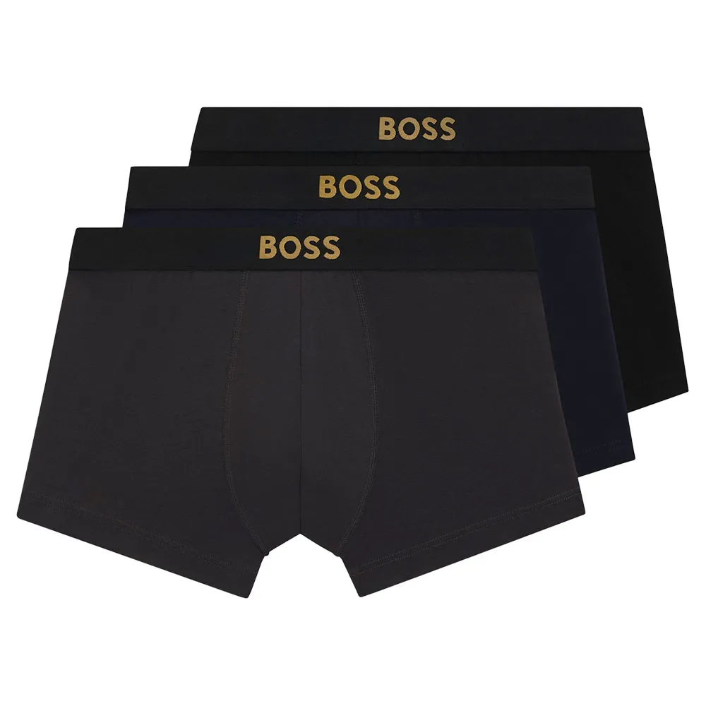 

Боксеры BOSS Gold Logo 10272529 Trunk 3 units, черный