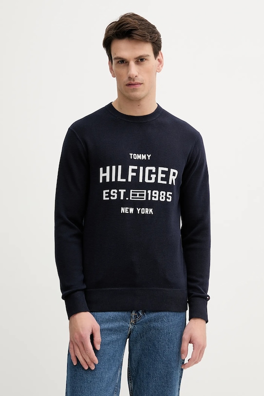 

Хлопковый свитер Tommy Hilfiger, темно-синий
