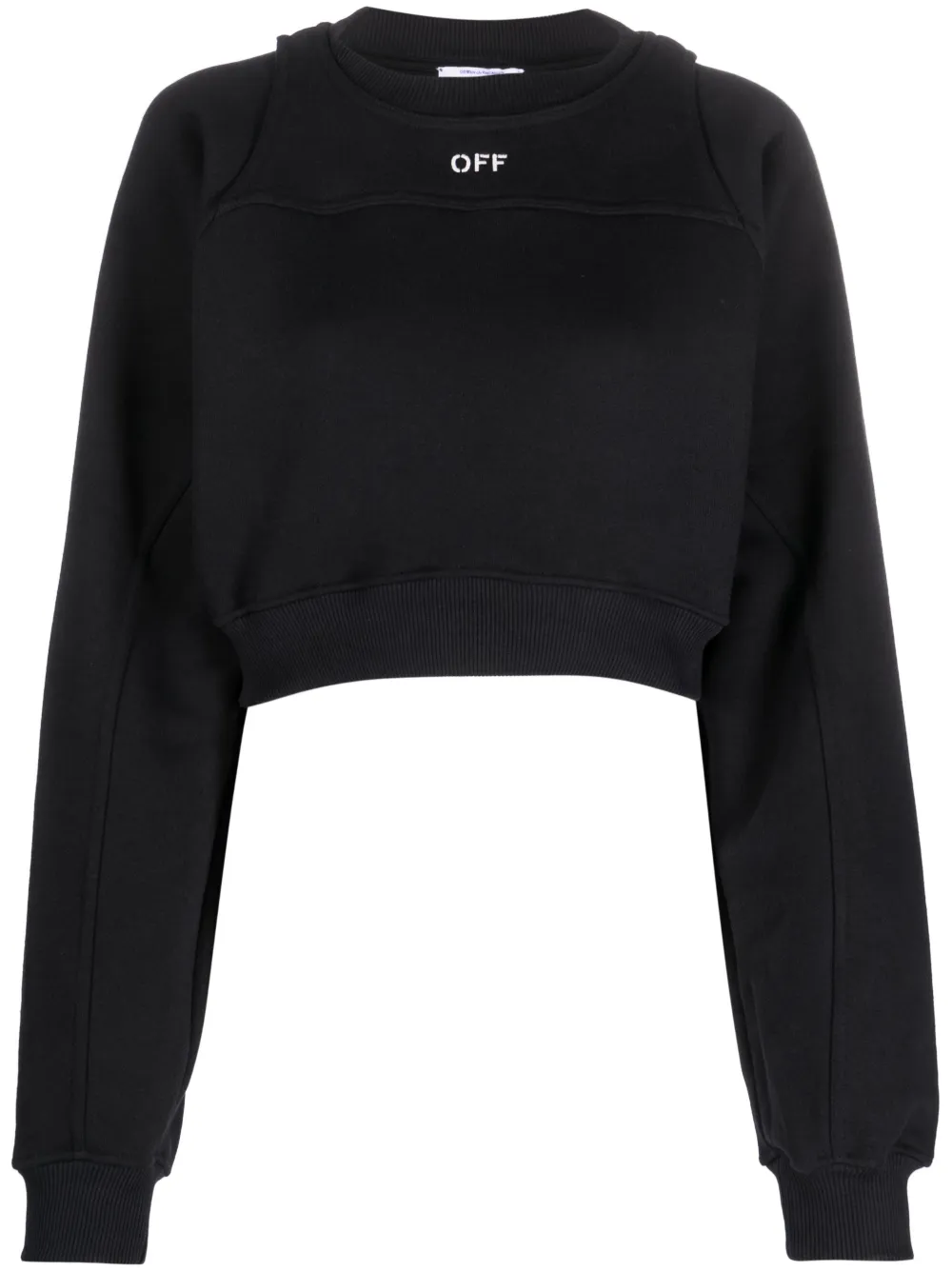 

Укороченная толстовка с логотипом OFF-WHITE, черный