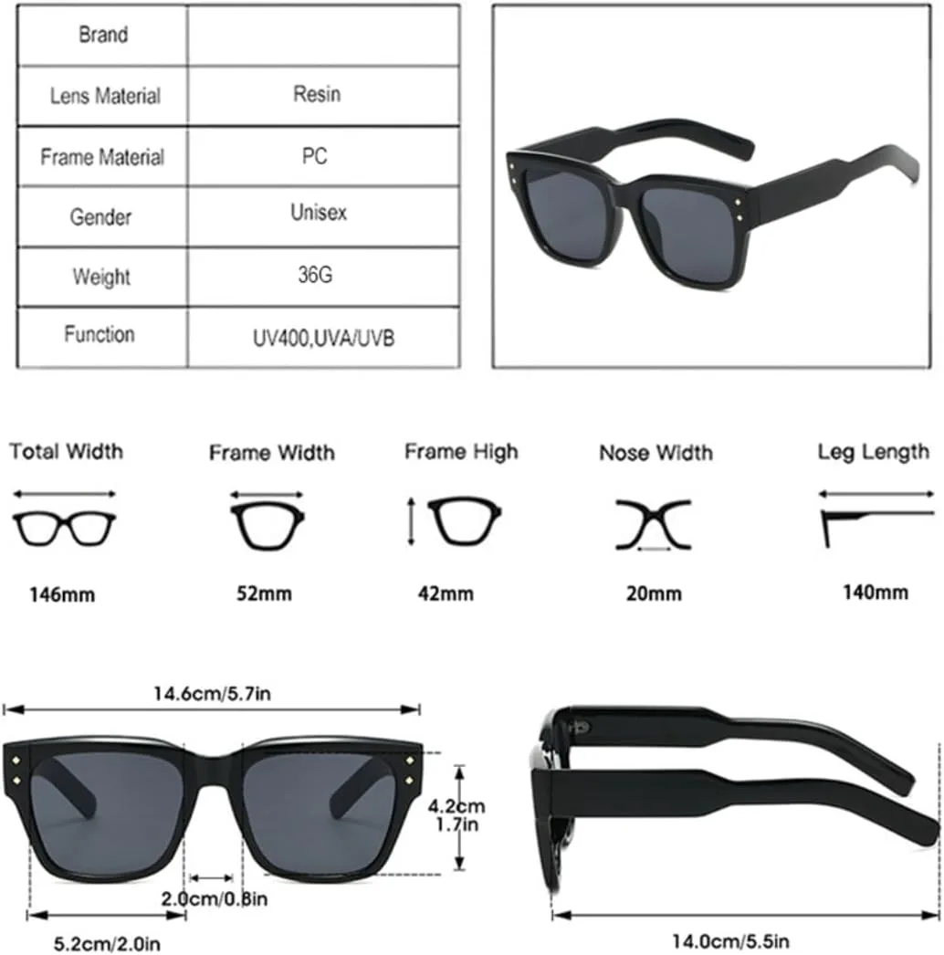 

Винтажные солнцезащитные очки с заклепками для мужчин, модные градиентные очки UV400 для женщин, очки для активного отдыха с леопардовым принтом UUPTTPL, Green Tea