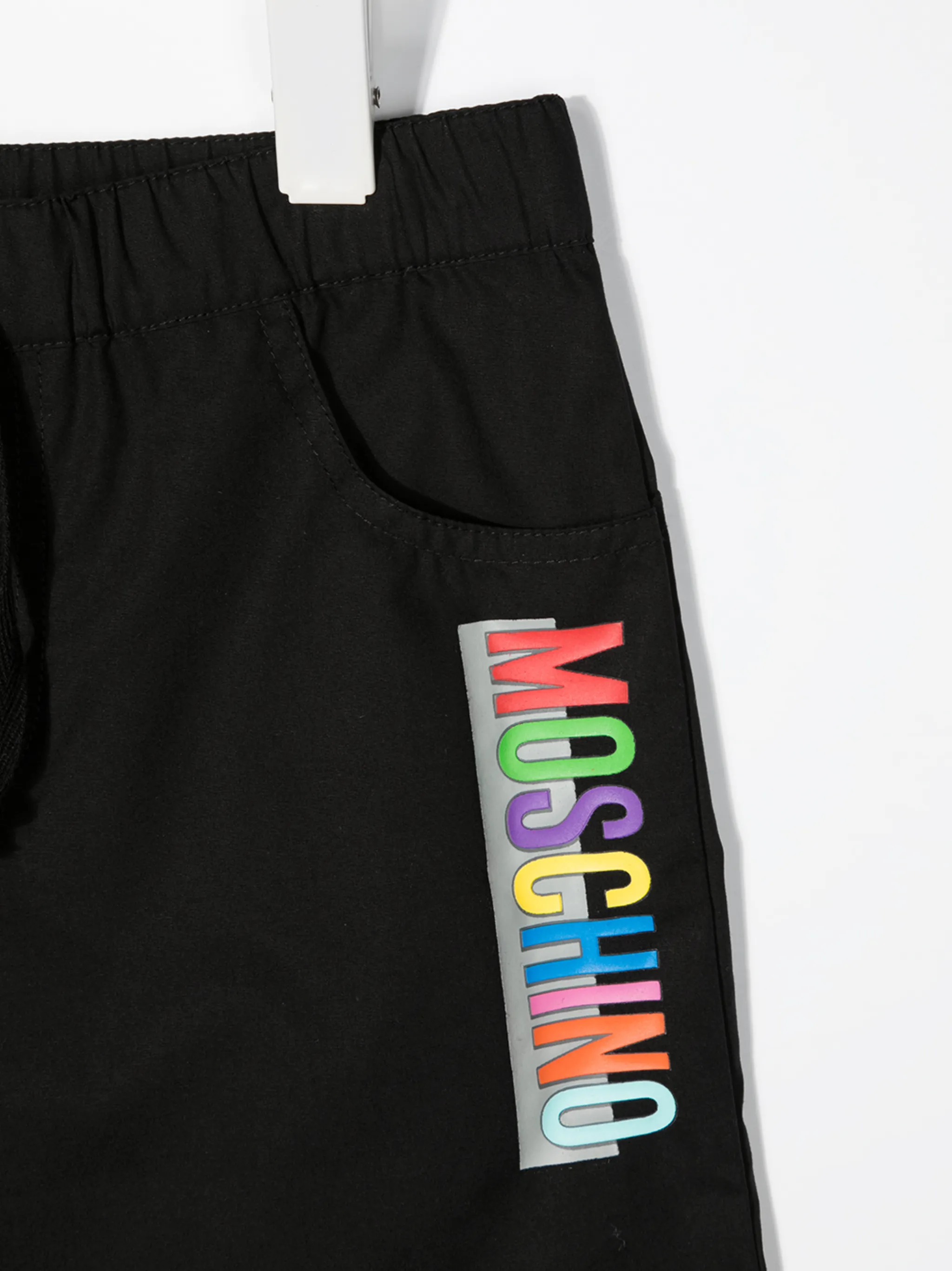 Спортивные шорты с логотипом Moschino Kids, черный — фото 3