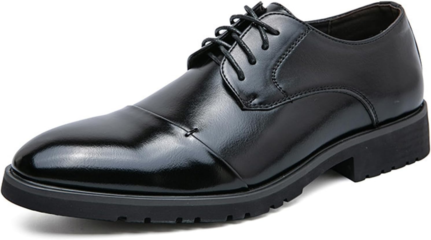 

Мужские классические оксфорды JiuQing, и деловые туфли на шнуровке из кожи, повседневная обувь, черный