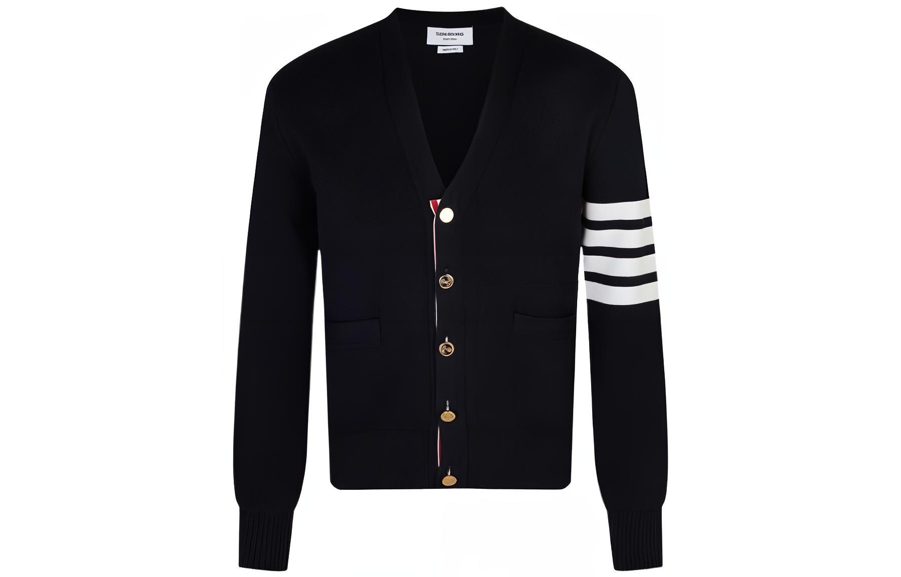 

Кардиган с V-образным вырезом THOM BROWNE, синий