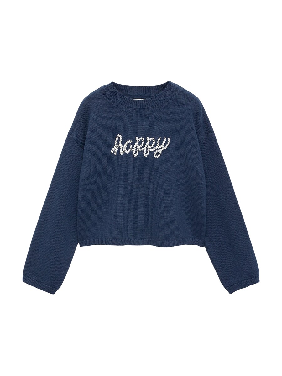 

Свитер MANGO KIDS HAPPY, темно-синий