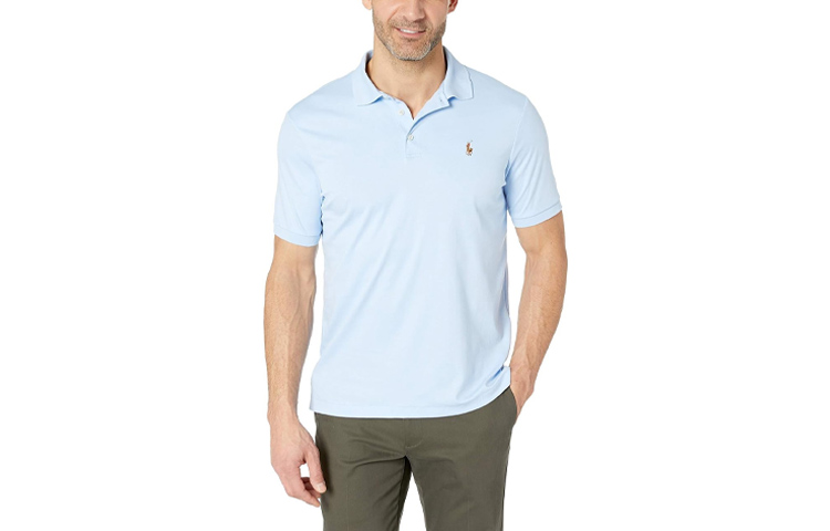 Футболка поло мужская синяя Polo Ralph Lauren — фото 2