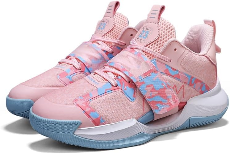 

Мужские легкие баскетбольные кроссовки с круглым носком и сетчатой верхней частью, низкие, с шнуровкой, противоскользящие, подходят для ежедневной ходьбы, бега и игры в теннис Igzbibg, красный