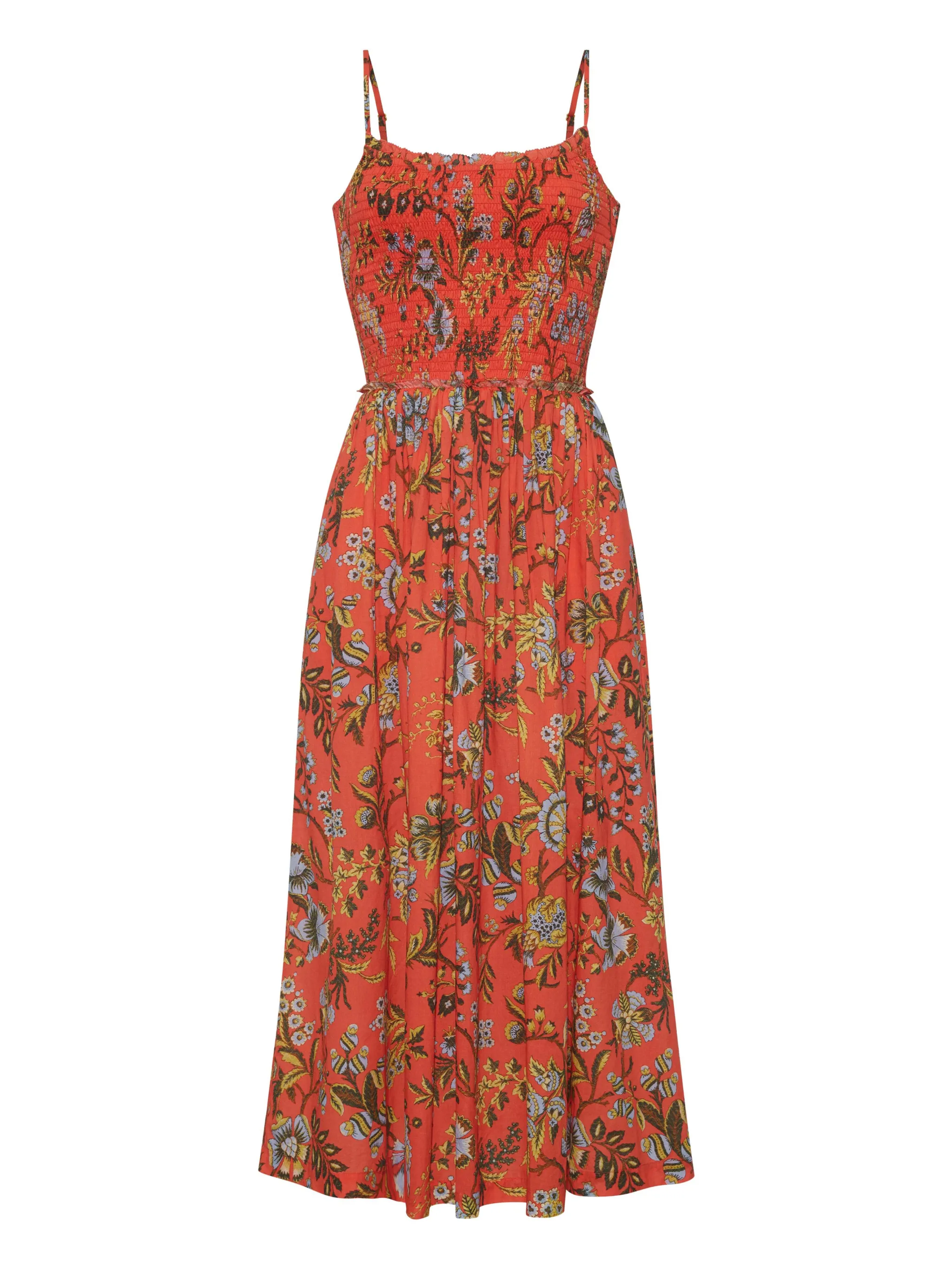 

Платье миди Carmen с оборками Cara Cara, оранжевый