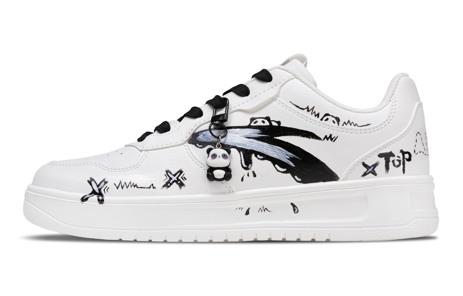 

ANTA Relaxed Waterproof Cushioning Balance Low top Skateboard Shoes Unisex Black White