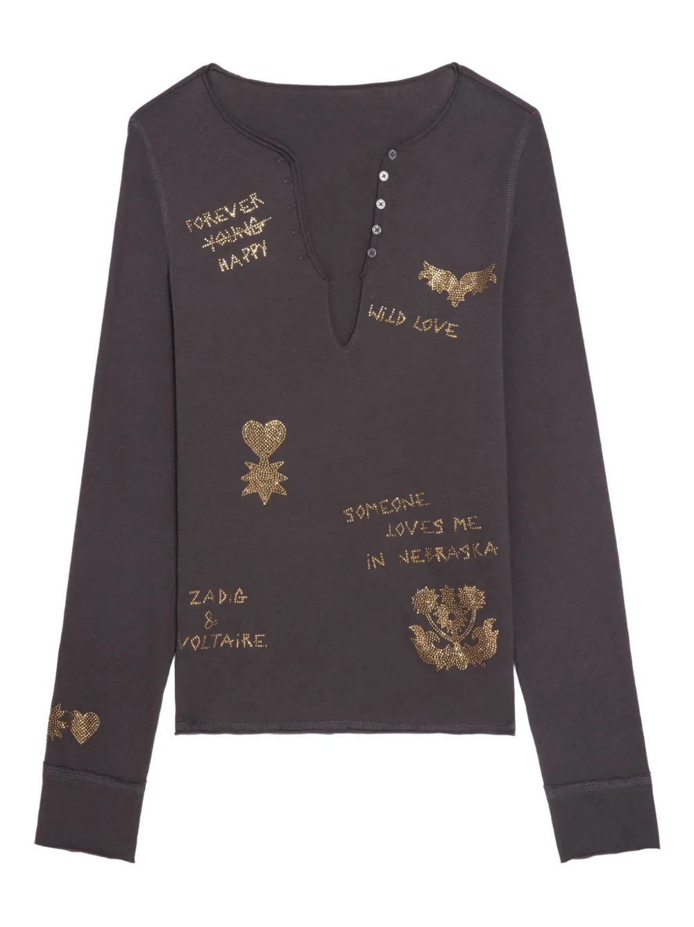 

Футболка с длинным рукавом Zadig&Voltaire, коричневый
