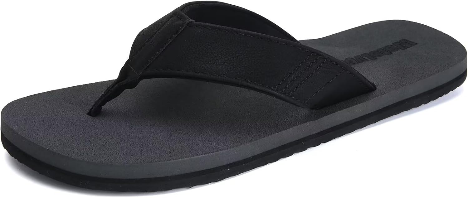 

Мужские вьетнамки WateLves с поддержкой свода стопы, легкие водные сандалии с открытым носком, удобные летние пляжные тапочки для бассейна, душа, общежитий, для улицы и дома, черный