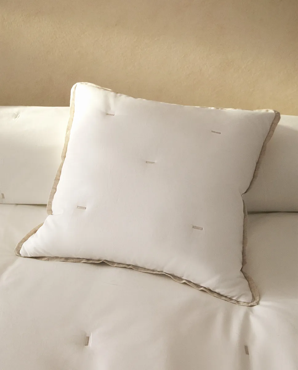 

Атласный чехол на подушку Zara Home, цвет Oyster White