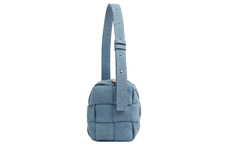 Кирпичный кассетный наплечный рюкзак Indigo Washed Bottega Veneta, Set (Bag+Dust Bag) — фото 2
