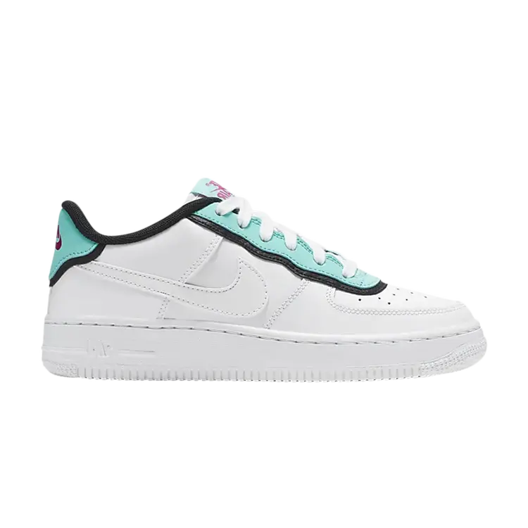 

Кроссовки Nike Air Force 1 Low GS 'Double Layer - Aqua Black', белый