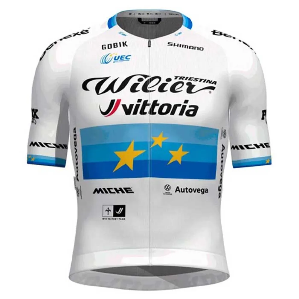

Джерси Wilier Vittoria MTB Factory Team European Champion short sleeve, белый