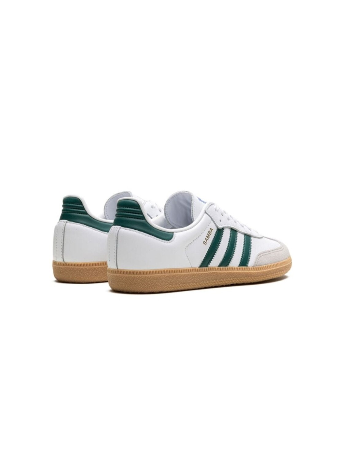 adidas кроссовки Samba OG Cloud White/Collegiate Green/Gum, белый — фото 3