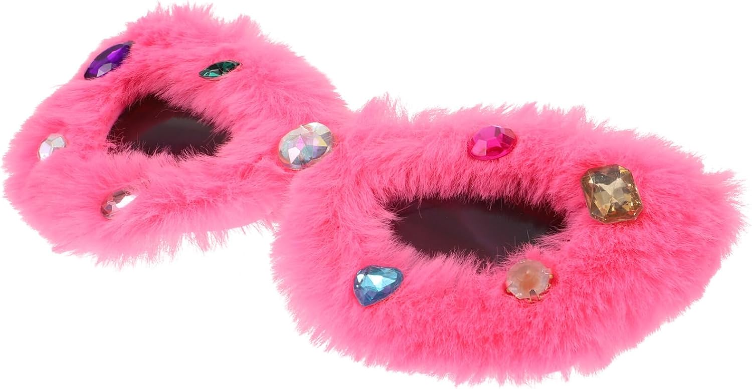 

LIFKOME — стильные плюшевые солнцезащитные очки для вечеринок, оригинальные декоративные очки для дней рождения, свадеб, выпускных, аксессуар для косплея в стиле каваи и других мероприятий, Rosy