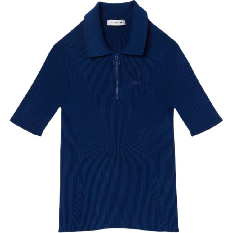 Свитер женский LACOSTE, классический крой, синий