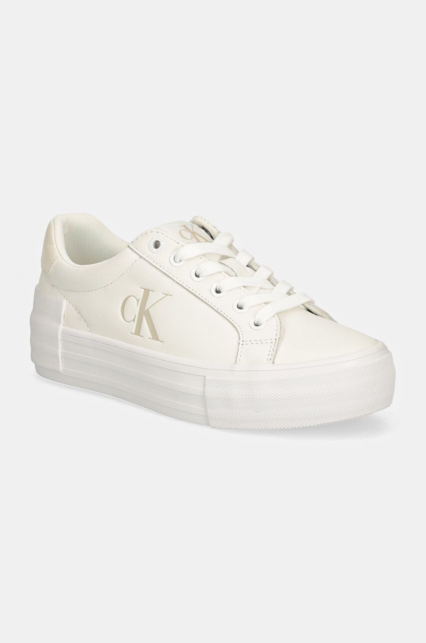 

Кожаные кроссовки Calvin Klein Jeans VULC FLATFORM LOW MG LTH, белый