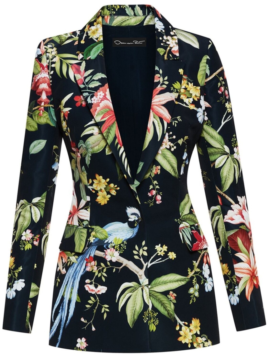 

Oscar de la Renta пиджак Flora & Fauna Faille, синий