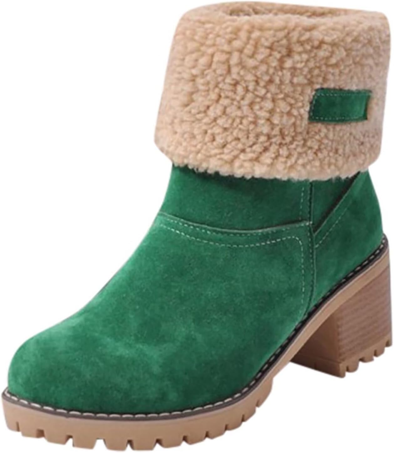 

Зимние сапоги HDIJDY на толстой подошве с войлочной стелькой из овечьей шерсти, зеленый