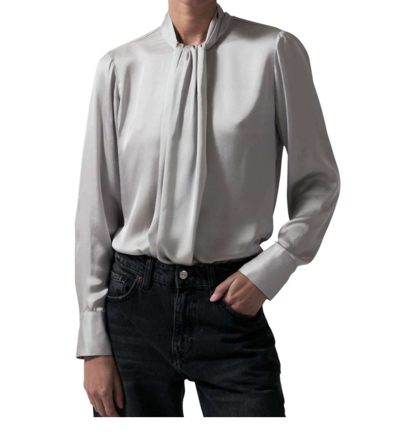 

Блузка Alexandra Shirt в серебристом цвете SECULAR, серебряный
