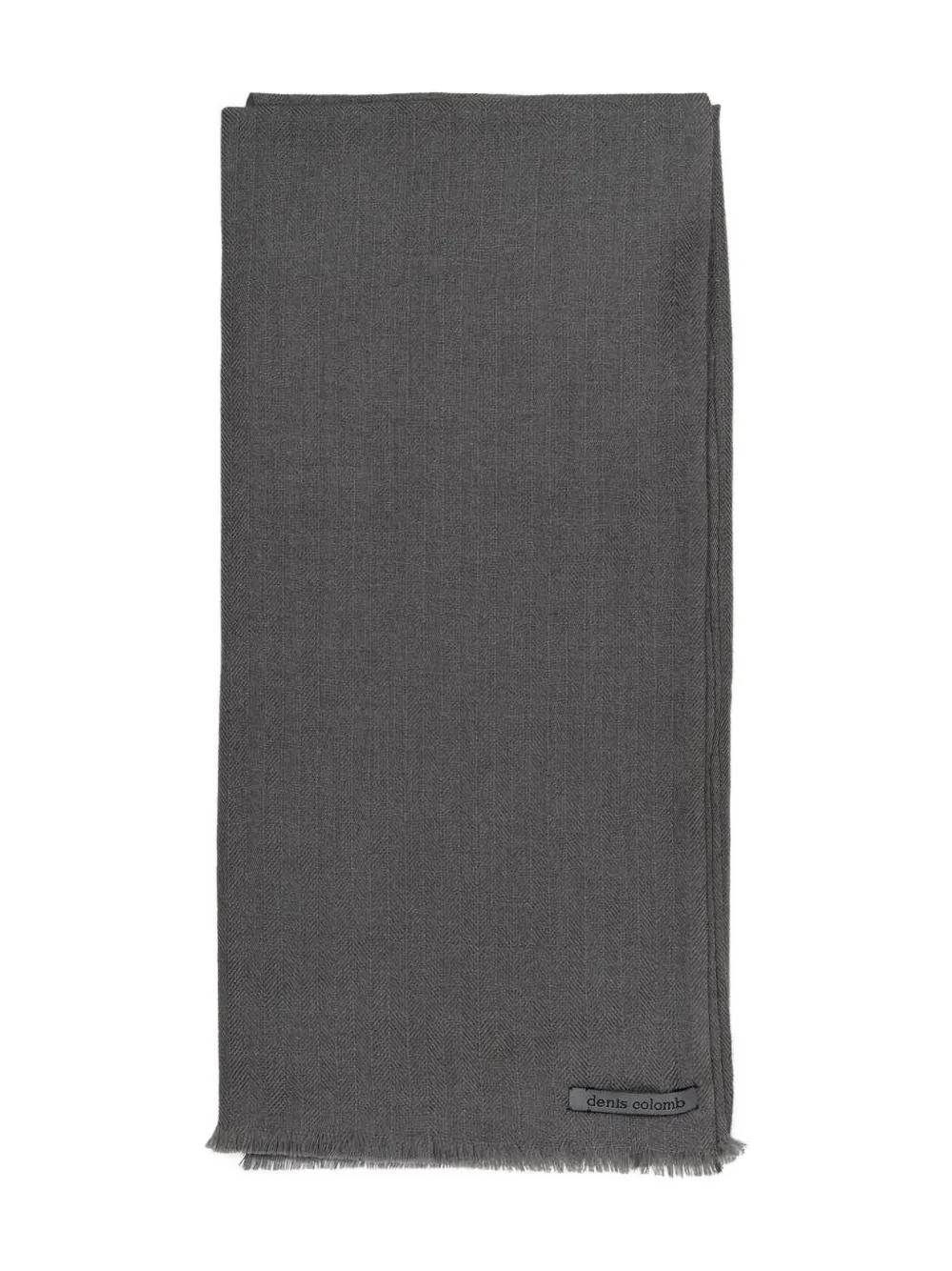 

Кашемировый шарф с бахромой Denis Colomb, серый