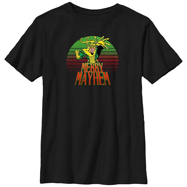 

Футболка с праздничным принтом Thor Merry Mayhem для мальчиков 8-20 husky Marvel